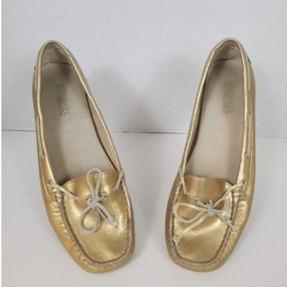 michael kors gold loafers